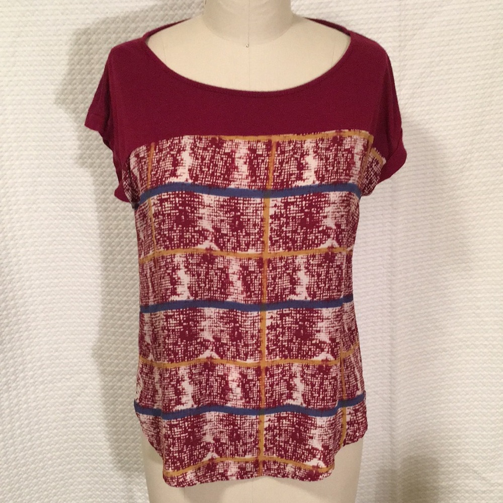 Mixed material tee